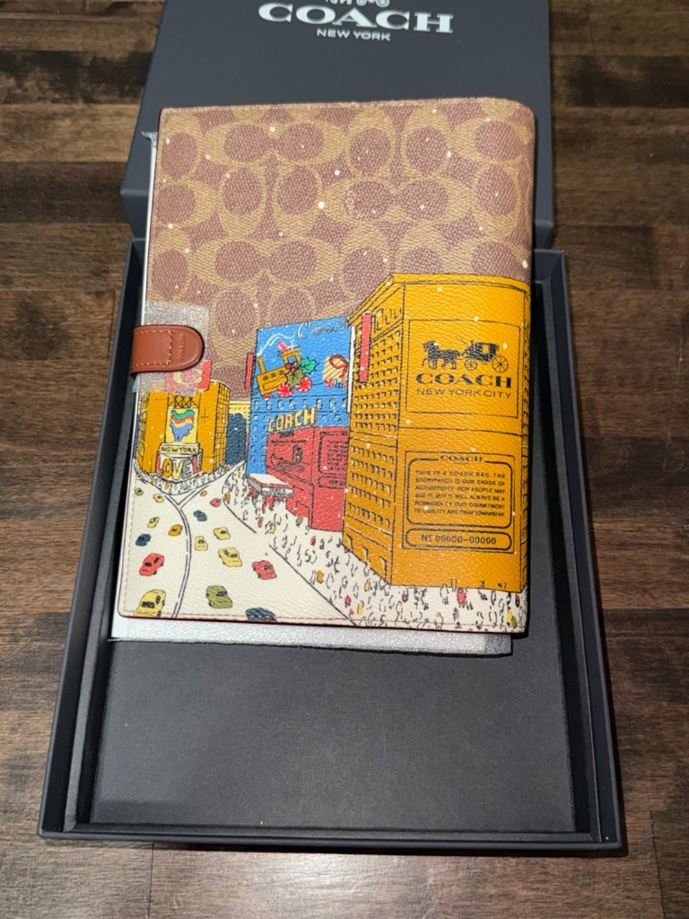 Coach Rexy Writing Pad Leather Christmas NYC - Picture 2 of 5